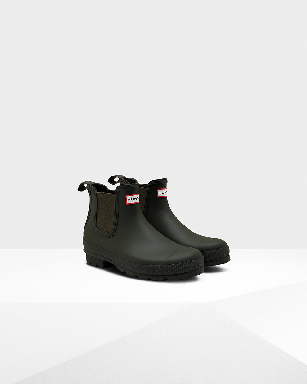 Chelsea Boots Heren - Hunter Original - Donker Olijfgroen - 68LAXKUIH